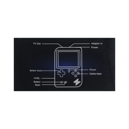 Game console 400 in 1, AV cable, 8 bits, black-9