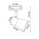 Trick lamp for a single -phase two -core (universal) novotech busbar. Molo, 50W, GU10, 155x95x81 mm, white color