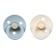 A set of orthodontic dummy, 2 pcs., +6 months, latex, for a boy
