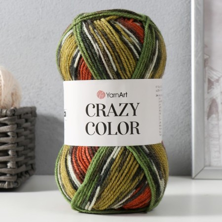 Yarn "Crazy Color" 25% wool, 75% acrylic 260m/100g (163 print)