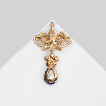 Brooch "Empress" with a suspension, the color is blue-white in gold-1