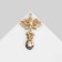 Brooch "Empress" with a suspension, the color is blue-white in gold