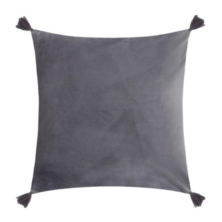 Decorative pillowcase with brushes Ethel Color gray, 45x45 cm, polyester, velor