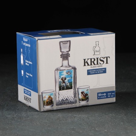 Drinking "Okhota": Snoof 500 ml, 6 piles, glass, neckline-4