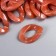 Decor for creativity plastic "Ring for the chain" marble pink set 25 pcs 2.3x1.65 cm