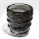Vase for Flowers "Piley" from transparent black glass 20 x 18 x 18 cm