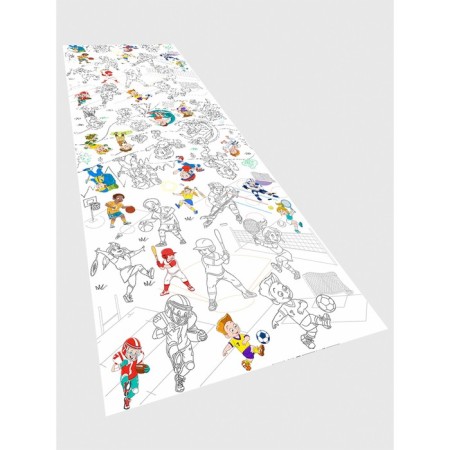 Buttenfilm tablecloth "Children's coloring. Sport "110 × 360 cm, white-1