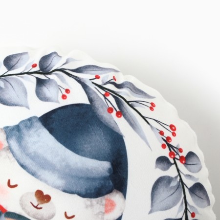 New Year. Decorative Ethel Pillow "warm hugs" 32*32 cm-1