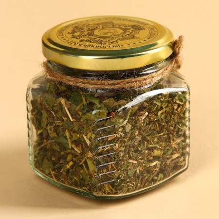 Herbal tea in a glass jar “Blave”: blackberry, swarm, hazelnut, chamomile, shepherd, mulberry, rose hips, mint, rose, 25 g.-2