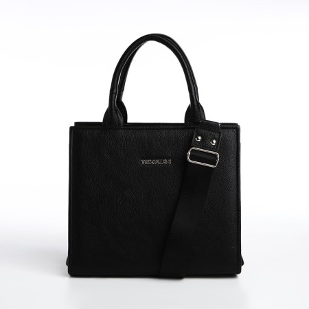 Female bag Textura, tout, average size, black color-3