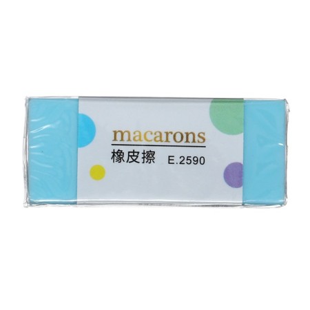 Rectangular eraser "pasta", in a paper holder, mix-1