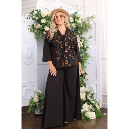 Female jacket, size 52, black color-5
