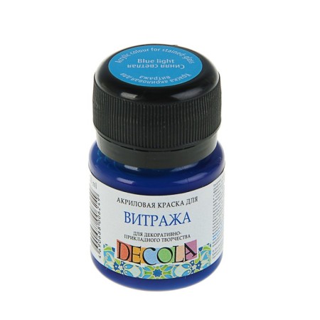 Glass paint stained glass ZHK Decola, 20 ml, blue light, 4226520