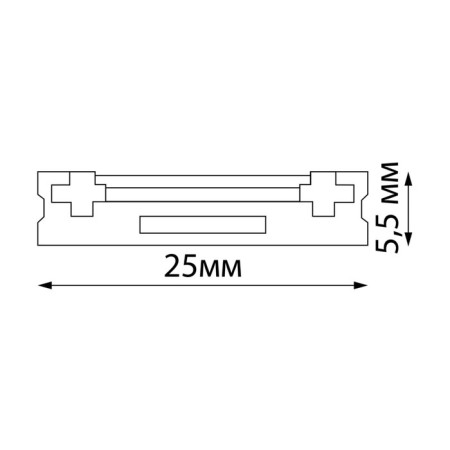 Low -voltage overhead busbar (plugs included) novotech. SMAL, 5.5x1000x25 mm-1