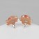 Earrings plastic "Mishutka", colored in silver