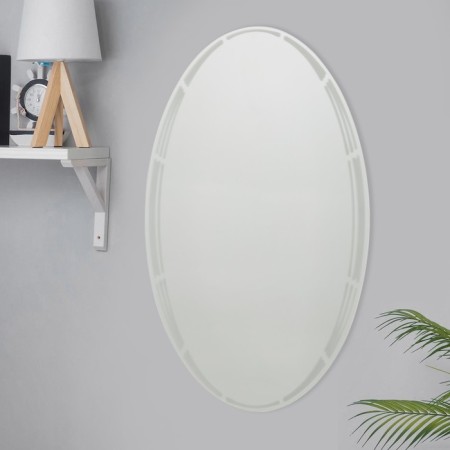Mirror "oval", with sandblasting graphics, wall -mounted, 70x45 cm