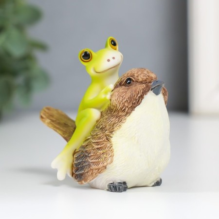 Souvenir Polystone "Frog on the thorns" 6x3x5.4 cm