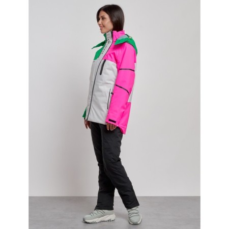 Ski suit female winter, size 46, pink color-4