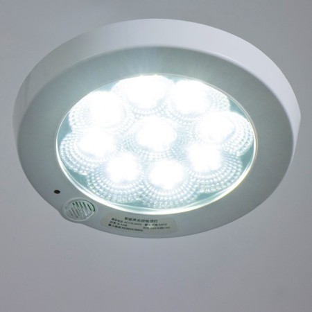 Lamp with the sound sensor "Lira" LED 8W white 21x21x2.5 cm-1