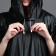 Rawlands adult poncho "for wet deeds", on buttons, oversize, black color
