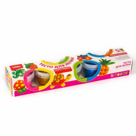 Modeling dough "Plake No. 1", 5 colors of 80 g-2