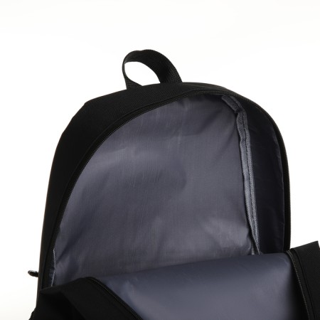 School backpack on a zipper, 4 pockets, black color-5