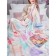 Aquarelle blanket, size 200x220 cm, multicolor color