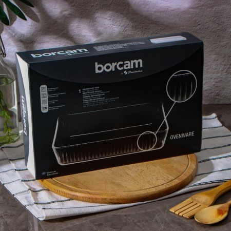 Rectangular shape for baking and baking of heat -resistant glass Borcam, 3 l, 30.6 × 20.9 cm-4