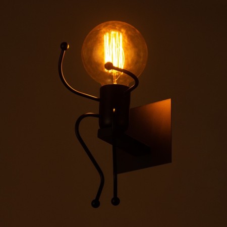 Sconces "man" E27 40W black 11x20x17 cm-2