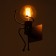 Sconces "man" E27 40W black 11x20x17 cm