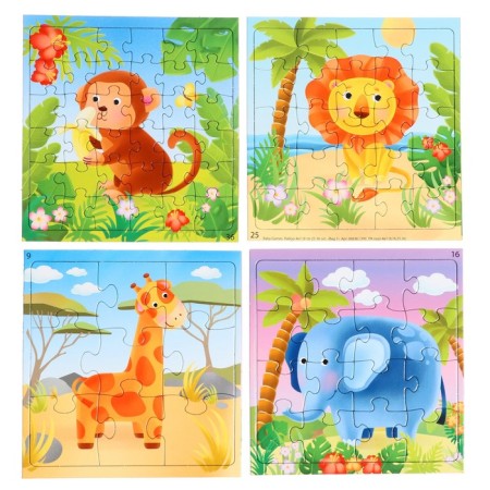 Set of puzzles 4 in 1 "on a large balloon"-3
