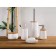 Axentia Bonja Wellness toilet set, from white dolomite, Ø 8.5 cm, height 35 cm