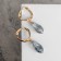 Earrings with SIA rhinestones, blue color in gold