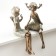 Souvenir Polystone "Children - Mischief" under bronze set 2 pcs 14.5x16x32 9x18x33 cm