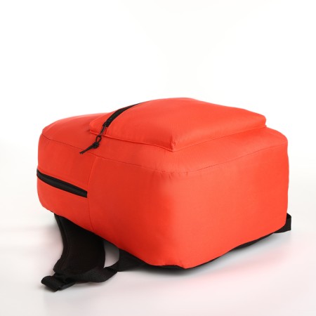 Youth backpack with lightning, external pocket, red color-4