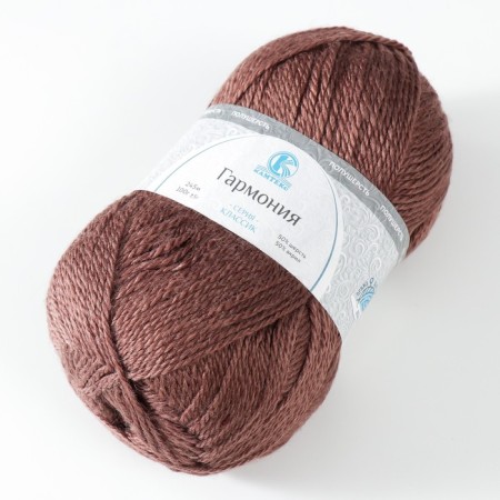 Yarn "Harmony" 50% wool, 50% acrylic 245m/100g (233 coffee)-1