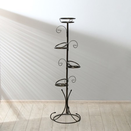 Flowers stand, floor, collapsible, 4 pots, d = 18 cm, bronze