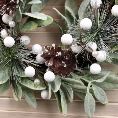 New Year's wreath D-38 cm "Winter berries are white"-1