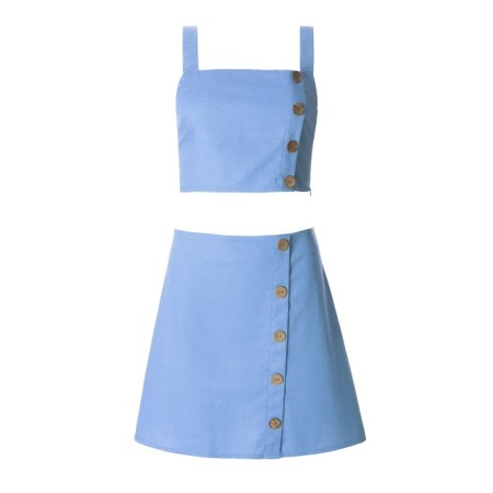 Women's costume (skirt and top) Mist Summer Time, Blue, p. 44-7