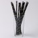 Tubes for the “stars” cocktail set 12 pcs., Black color