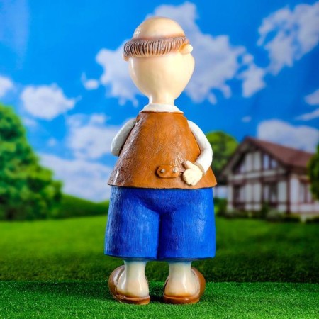 Garden figure "Grandfather with a pipe" 21x23x58cm mix-2