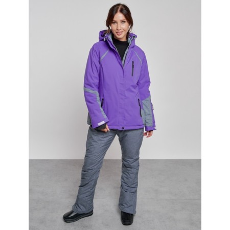 Ski costume female winter, size 48, purple color-6