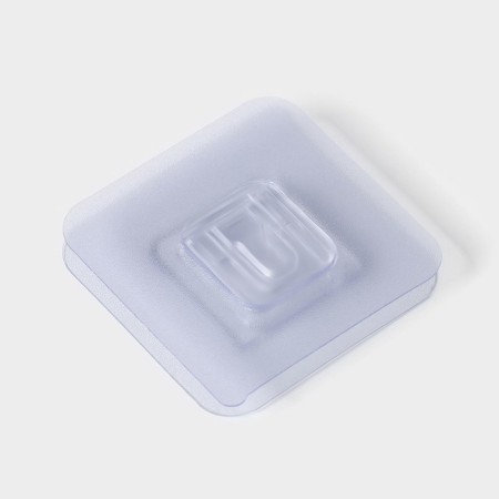 Hooks holders double self -adhesive, set of 10 pairs, 5.7 × 5.7 × 1cm, the color is transparent-4