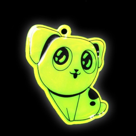 Reflective element "dog", bilateral, 5.5 × 4.4 cm, color mix-3