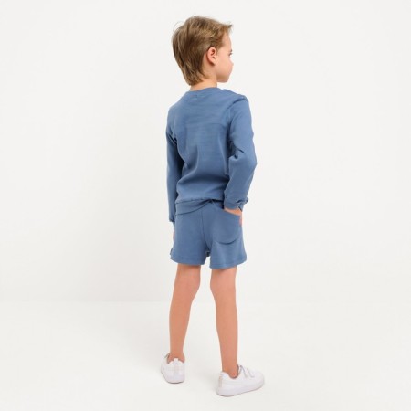 Kidsa (sweatshirt, shorts) minku, blue color, height 110 cm-3