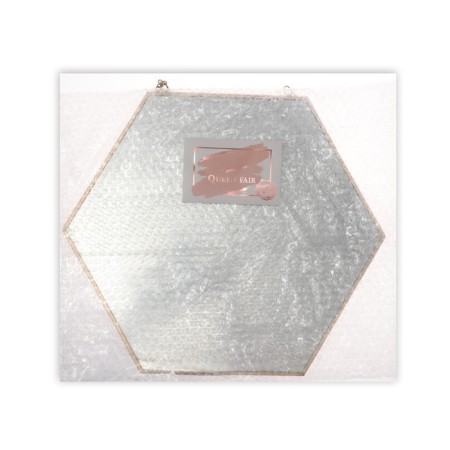 Wall mirror "elegant geometry", mirror surface 25 × 28 cm, golden color-4