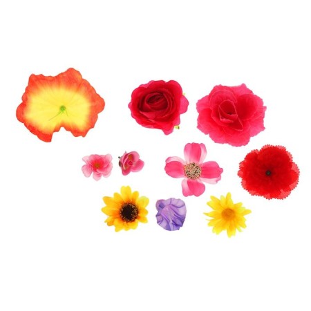 Flowers artificial set for needlework, 20-30pcs mix assorted-1
