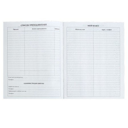 Universal diary for grades 1-11, "Husky", solid cover 7BC, glossy lamination, 40 sheets-4