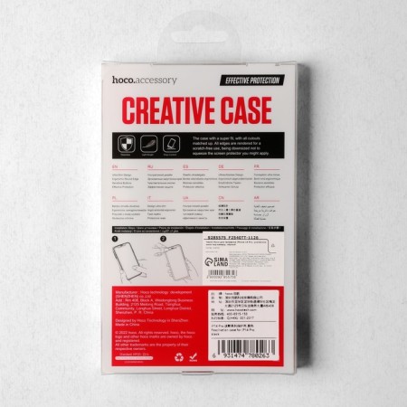 Hoco case for the iPhone 14 Pro, TPU, reinforced window under the camera, black-5