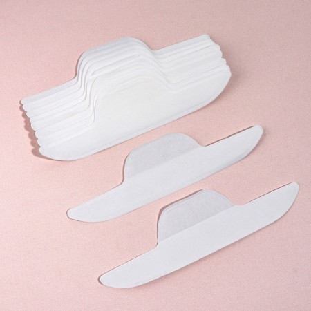Protective liners from sweat and pollution, set - 10 pcs, on a glue base, 24.7 × 6.8 × 0.1 cm, beige color-3